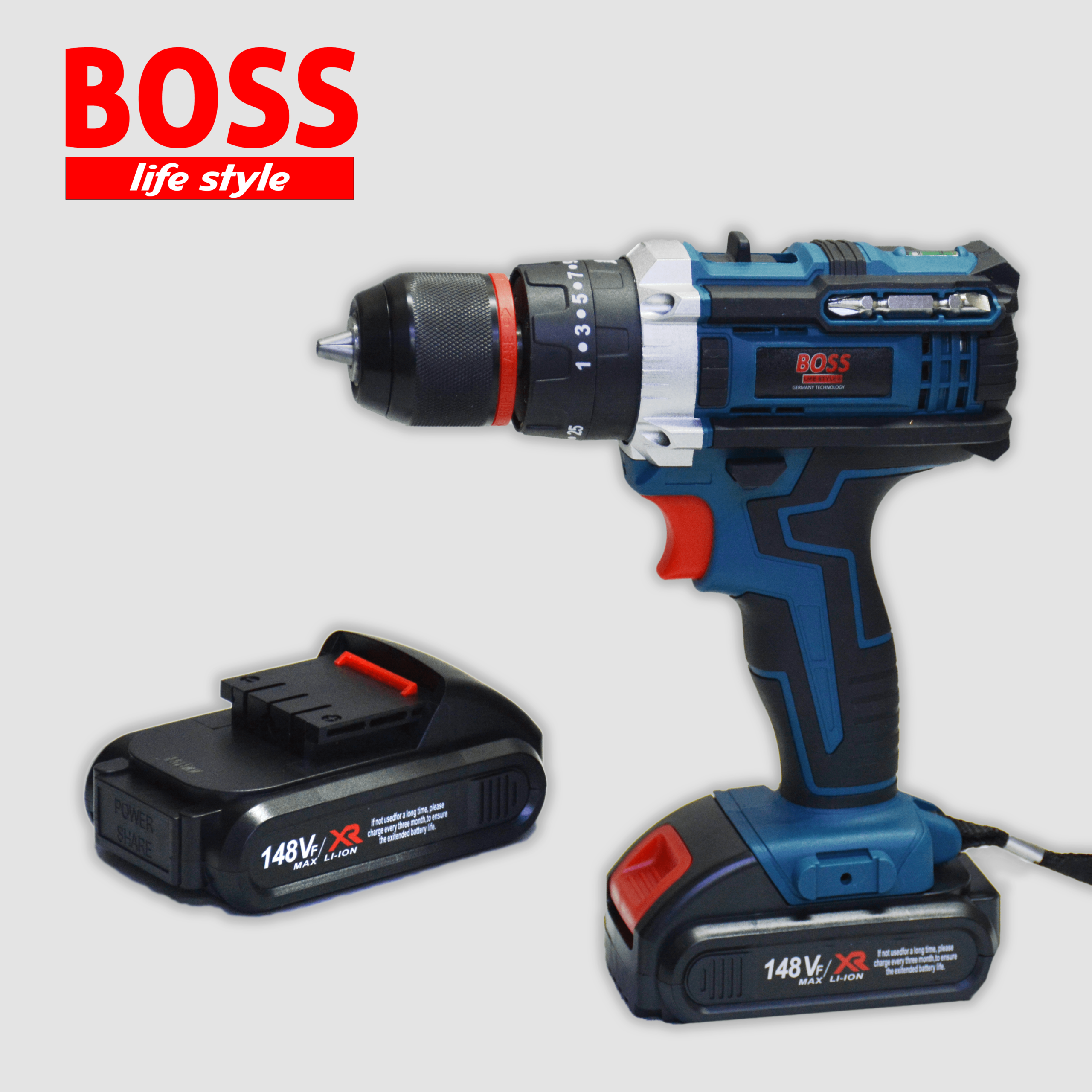 Boss Cordless Drill With Tool [ 117-PCS ]