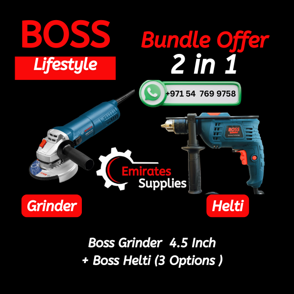 Boss helti(3 Options ) & Boss Grinder 4.5Inch