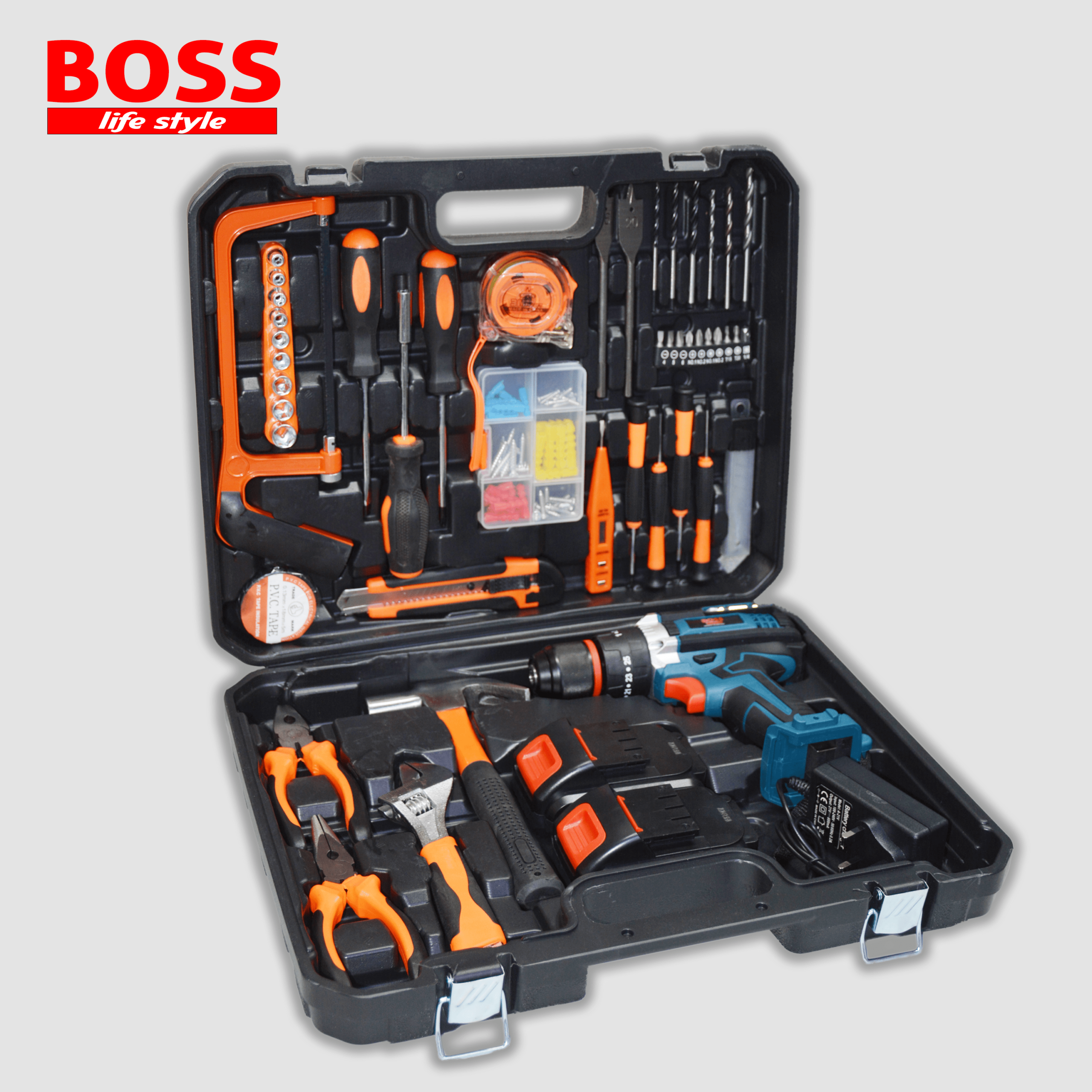 Boss Cordless Drill With Tool [ 117-PCS ]