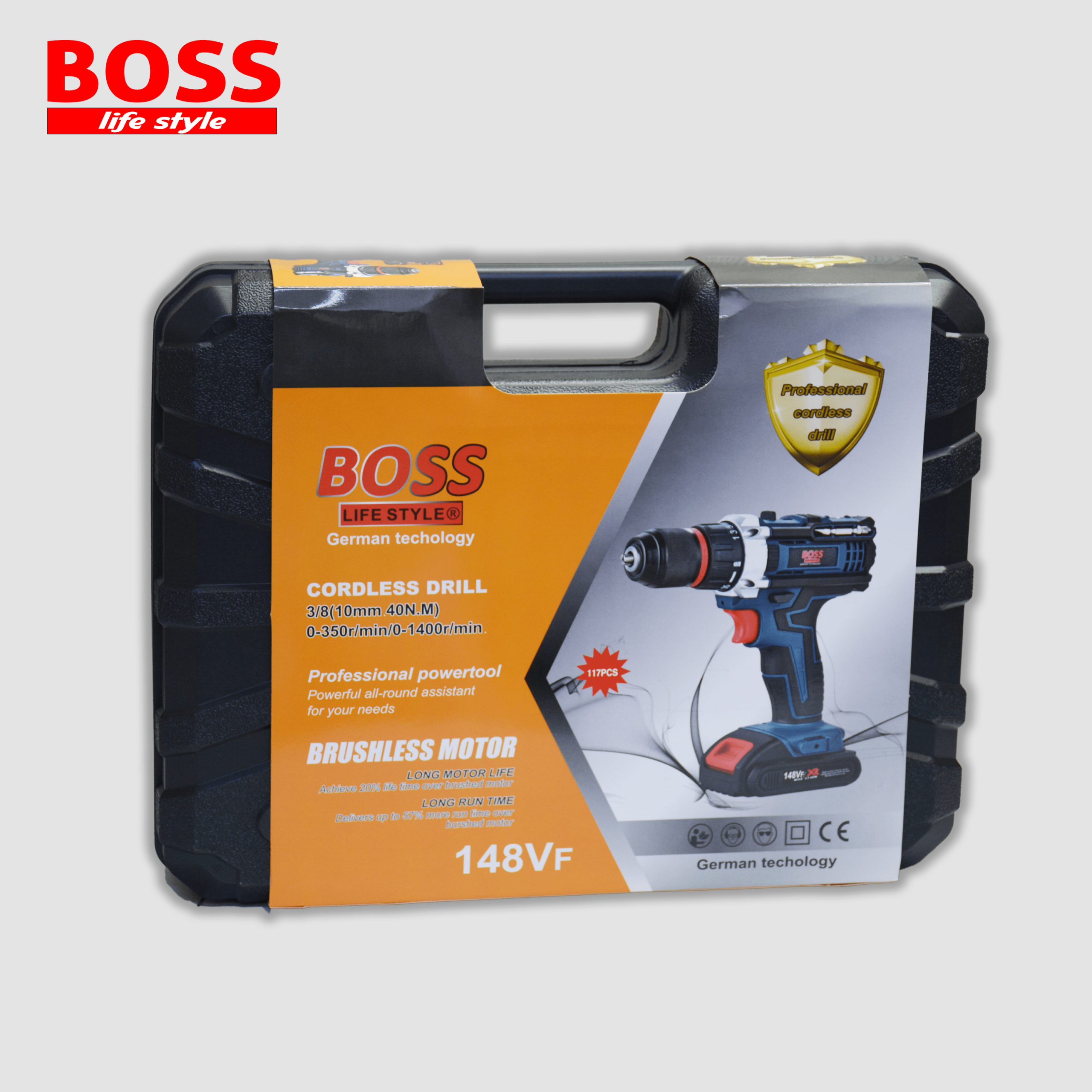 Boss Cordless Drill With Tool [ 117-PCS ]